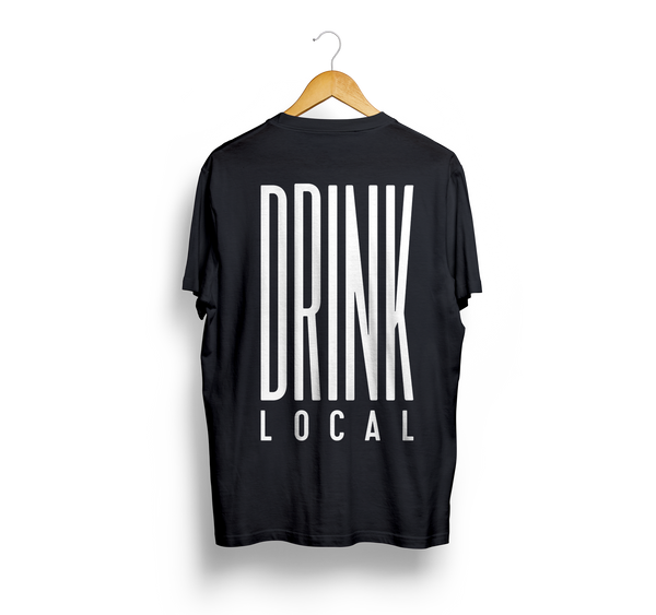 T-shirt Altotevere DRINK LOCAL (Nera)