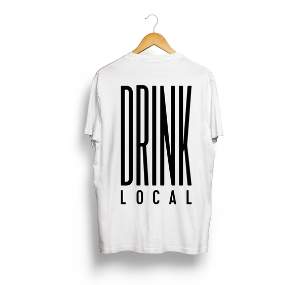 T-shirt Altotevere DRINK LOCAL (Bianca)